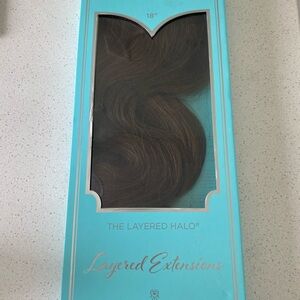 18’’ medium brown halo extensions